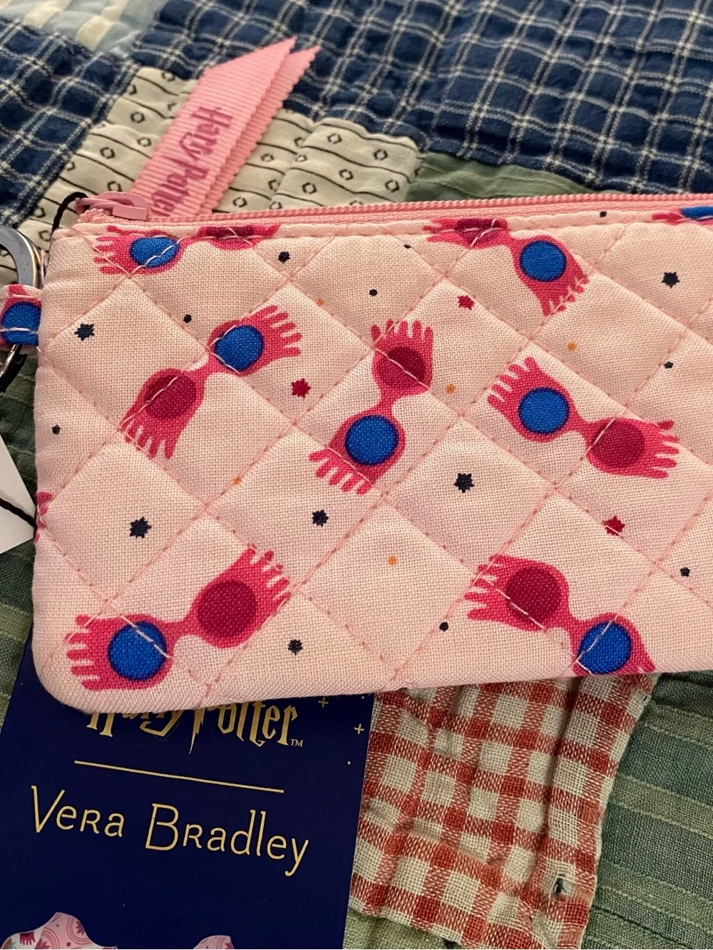 NWT Vera Bradley Luna Ravenclaw Harry Potter Pink Medallion ID case and Notebook